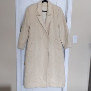 Ivory Mohair Wool Coat